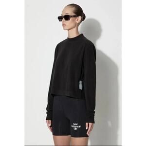 Rains Black Fleece Sweatshirt Size Small NWT